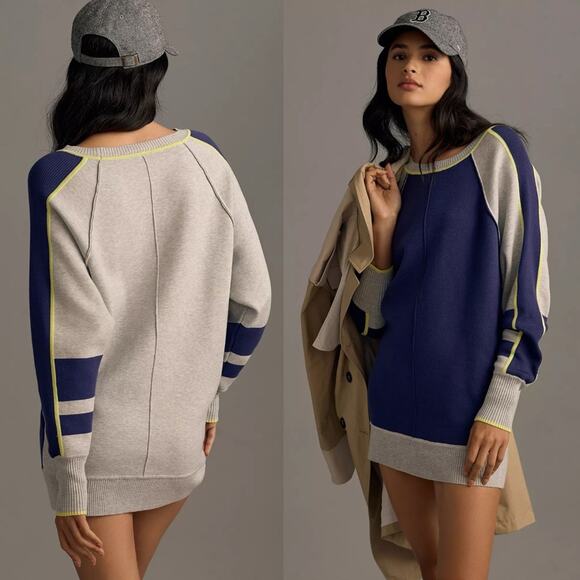 Daily Practice by Anthropologie Long-Sleeve Colorblock Mini Dress - Picture 2 of 7